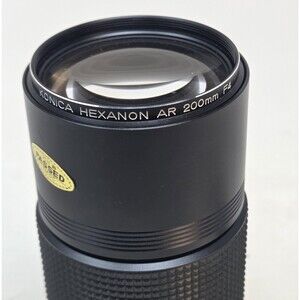 Konica Hexanon AR 200mm f/4 Telephoto lens